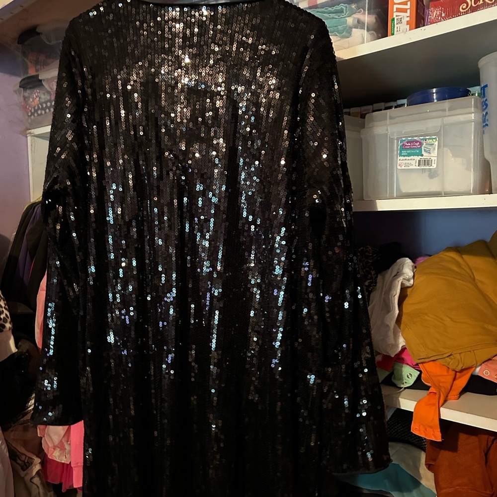 Long Sleeve Sparkle Cover Up